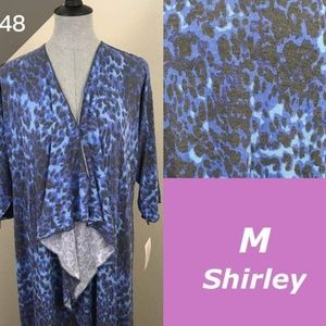 LulaRoe Medium Blue Leopard Shirley NWT